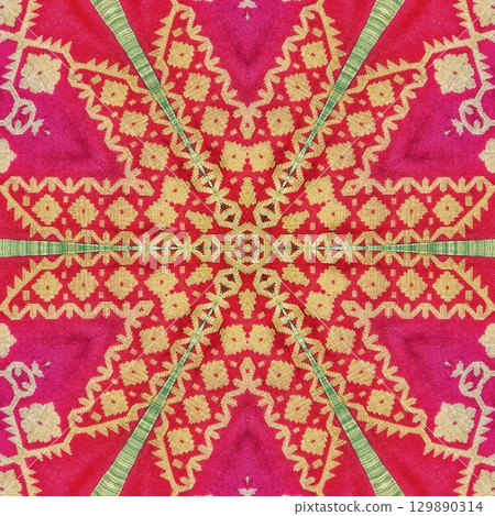 Embroidery and batik design concept. Antique art for clothing print, sublimation block, interior decoration idea. Abstract pattern for the carpet background Embroidery and batik design concept. Antique art for clothing print, sublimation block, interior decoration idea. Abstract pattern for the carpet background 129890314