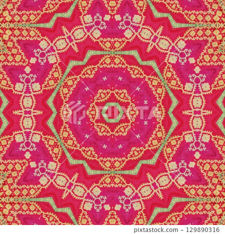 Embroidery and batik design concept. Antique art for clothing print, sublimation block, interior decoration idea. Abstract pattern for the carpet background Embroidery and batik design concept. Antique art for clothing print, sublimation block, interior decoration idea. Abstract pattern for the carpet background 129890316