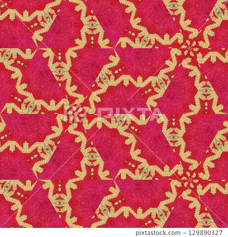Embroidery and batik design concept. Antique art for clothing print, sublimation block, interior decoration idea. Abstract pattern for the carpet background Embroidery and batik design concept. Antique art for clothing print, sublimation block, interior decoration idea. Abstract pattern for the carpet background 129890327
