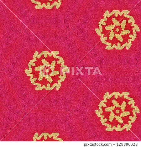 Embroidery and batik design concept. Antique art for clothing print, sublimation block, interior decoration idea. Abstract pattern for the carpet background Embroidery and batik design concept. Antique art for clothing print, sublimation block, interior decoration idea. Abstract pattern for the carpet background 129890328