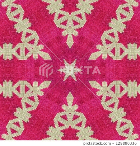 Embroidery and batik design concept. Antique art for clothing print, sublimation block, interior decoration idea. Abstract pattern for the carpet background Embroidery and batik design concept. Antique art for clothing print, sublimation block, interior decoration idea. Abstract pattern for the carpet background 129890336