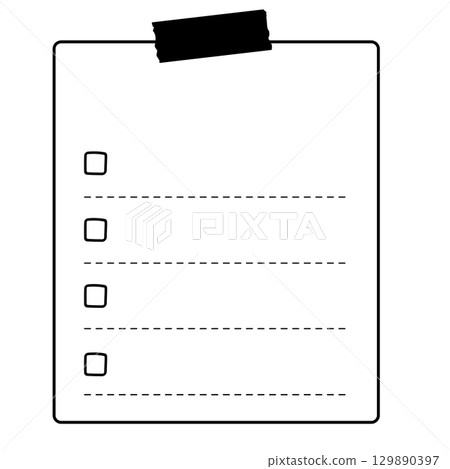 Checklist with checkboxes, TODO list, task list. Simple icon set 129890397