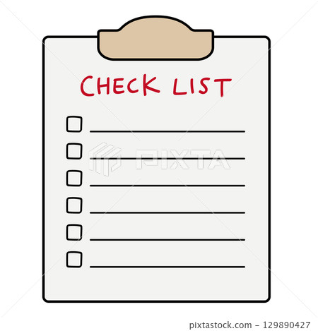 Checklist with checkboxes, TODO list, task list. Simple icon set 129890427