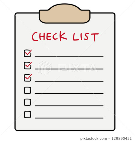 Checklist with checkboxes, TODO list, task list. Simple icon set 129890431