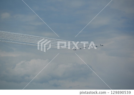 Blue Impulse flying through the blue sky, Miyagi Blue Impulse flying through the blue sky, Miyagi 129890539