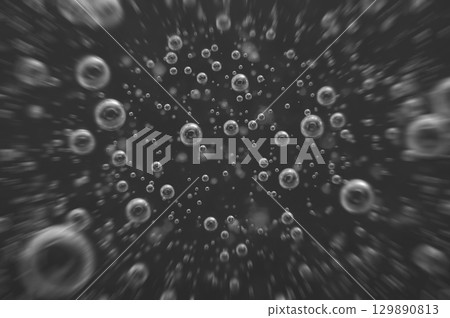 Dark oil with bubbles. Bubbles in liquid.  Dark oil with bubbles. Bubbles in liquid.  129890813