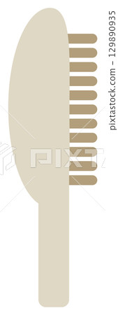 White hairbrush icon illustration White hairbrush icon illustration 129890935