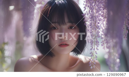 Beautiful woman portrait 129890967