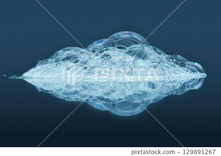 Beautiful soap bubbles of detergent or shower gel. Beautiful soap bubbles of detergent or shower gel. 129891267