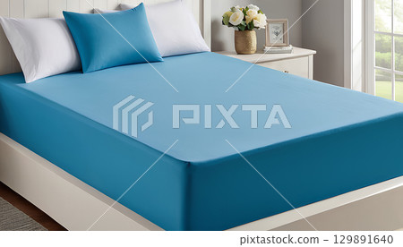 pillow on bed 129891640