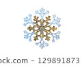 Christmas decoration snowflake isolated on white background 129891873