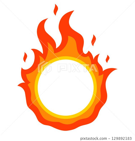 Round flat fire frame Round flat fire frame 129892183