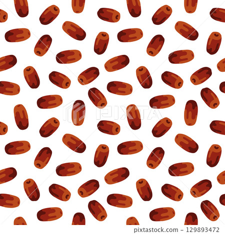 Vector hand-drawn seamless pattern with date sweet fruits . Vector hand-drawn seamless pattern with date sweet fruits . 129893472