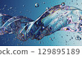 Vivid Abstract Glass Texture With Twisted Shapes and Reflective Light Patterns 129895189