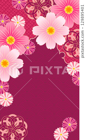 時尚日式宇宙垂直16:9背景 時尚日式宇宙垂直16:9背景 129895401