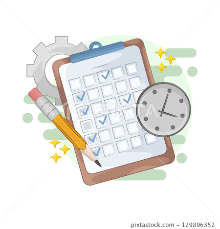 Illustration of Task Check  129896352