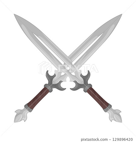 Illustration of Crossed Sword Illustration of Crossed Sword 129896420
