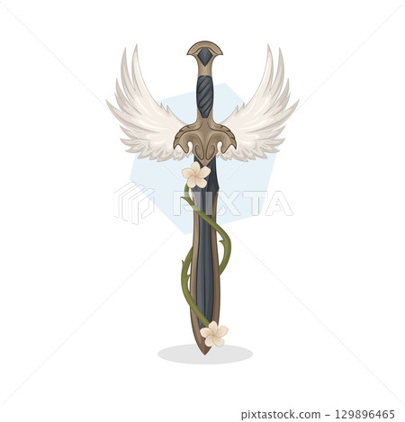 Illustration of Winged Sword Illustration of Winged Sword 129896465
