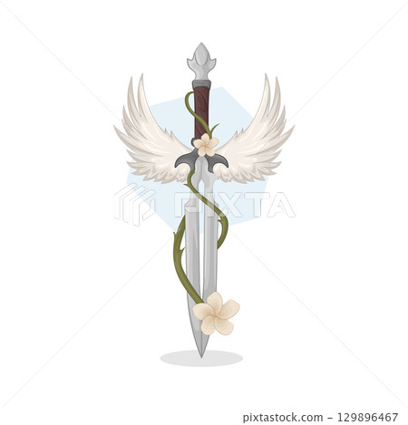 Illustration of Winged Sword Illustration of Winged Sword 129896467