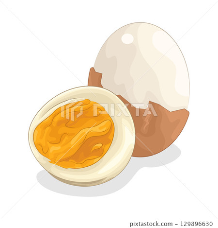 Illustration of Boiled Egg Illustration of Boiled Egg 129896630