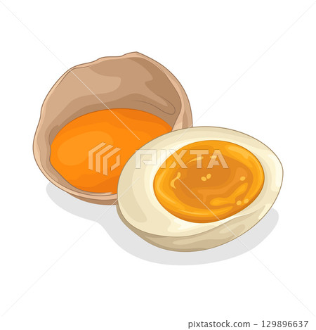 Illustration of Boiled Egg Illustration of Boiled Egg 129896637