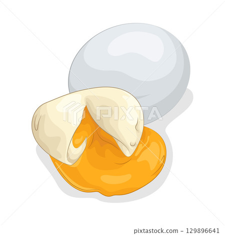 Illustration of Boiled Egg Illustration of Boiled Egg 129896641