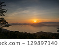 Evening view of Shunan from Mount Taika 129897140
