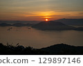 Evening view of Shunan from Mount Taika 129897146