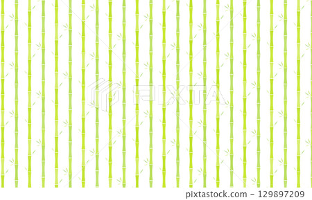 帶有竹葉柄的綠色和黃綠色竹林圖案 129897209