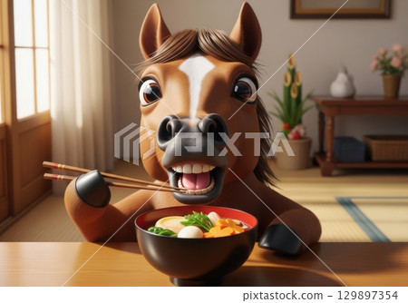 一張馬吃奧佐尼的搞笑照片 129897354