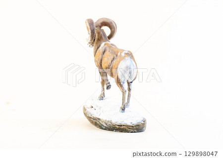 Barbary sheep on isolated background Barbary sheep on isolated background 129898047