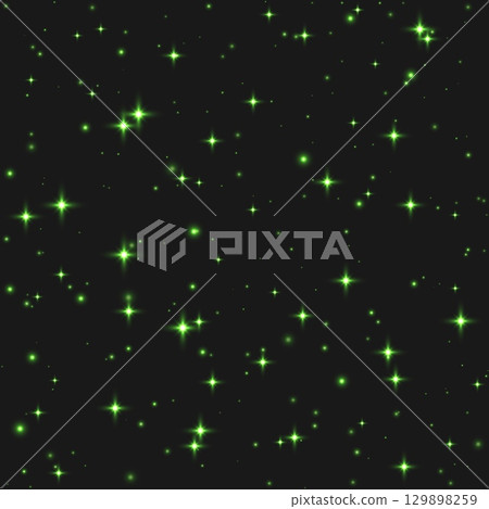 Seamless green sparkling stars, shiny particles light effect, transparent flying stardust background, abstract twinkle decoration Seamless green sparkling stars, shiny particles light effect, transparent flying stardust background, abstract twinkle decoration 129898259