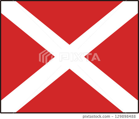 NATO Signal Flag "Numerical Flag 4" - Nautical and Navigational Signals 129898488