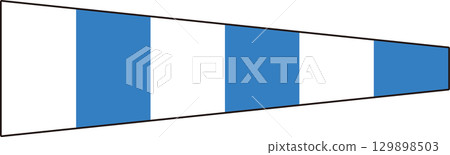 NATO signal flag "Turn" - Nautical and navigational signal 129898503