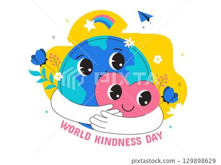 Happy World Kindness Day Vector Illustration on November 13 featuring Earth and Love to Promote Charitable Assistance in a Flat Style Background Happy World Kindness Day Vector Illustration on November 13 featuring Earth and Love to Promote Charitable Assistance in a Flat Style Background 129898629