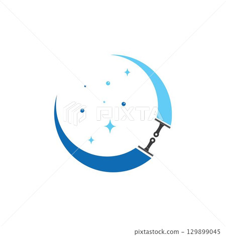 Cleaning logo and symbol ilustration vector template Cleaning logo and symbol ilustration vector template 129899045