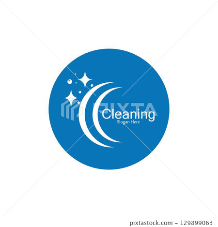 Cleaning logo and symbol ilustration vector template 129899063