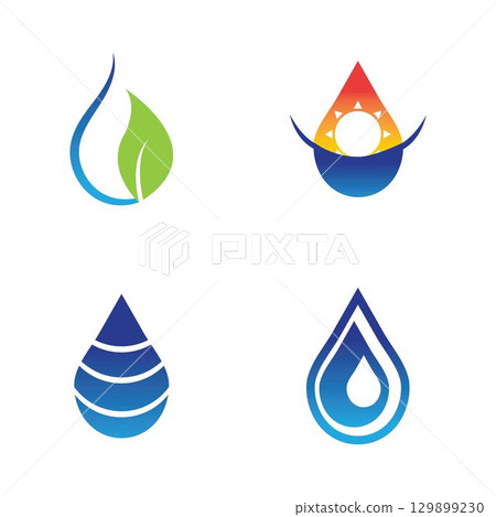 Water drop Logo Template vector Water drop Logo Template vector 129899230