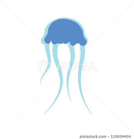 cute jelly fish Vector icon design illustration Template cute jelly fish Vector icon design illustration Template 129899404