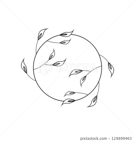 Beauty florist vector icon design template 129899463