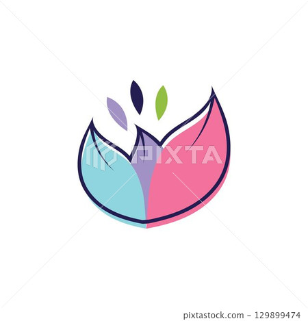Beauty florist vector icon design template 129899474