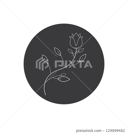 Beauty florist vector icon design template 129899482