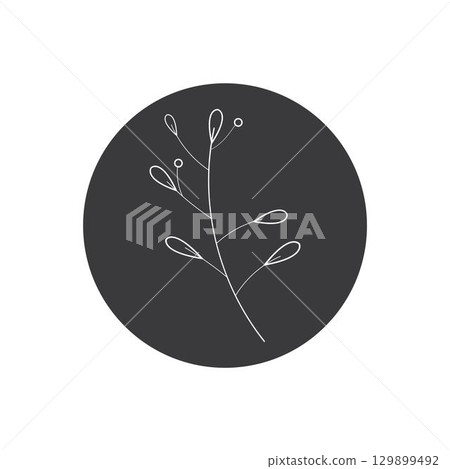 Beauty florist vector icon design template 129899492