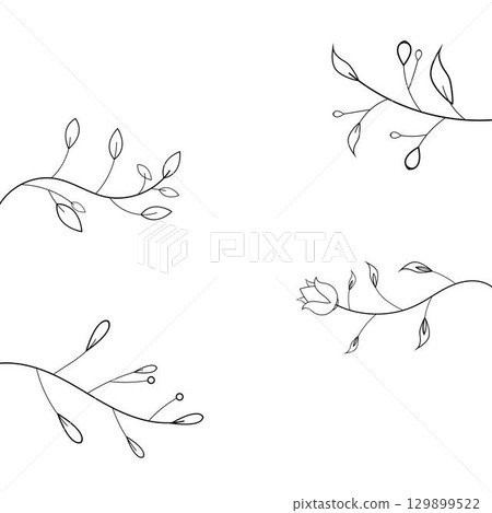 Beauty florist vector icon design template 129899522