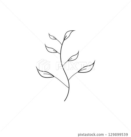 Beauty florist vector icon design template 129899539