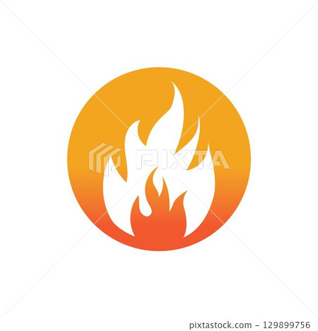 Hot flame fire vector icon illustration design... - Stock Illustration ...