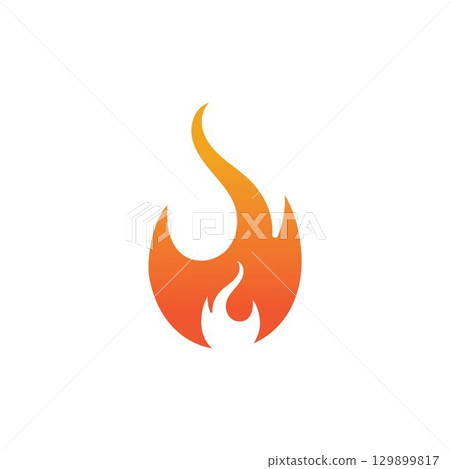 Hot flame fire vector icon illustration design template Hot flame fire vector icon illustration design template 129899817