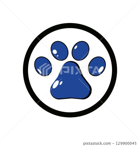 Paw Logo design vector illustration design template Paw Logo design vector illustration design template 129900045