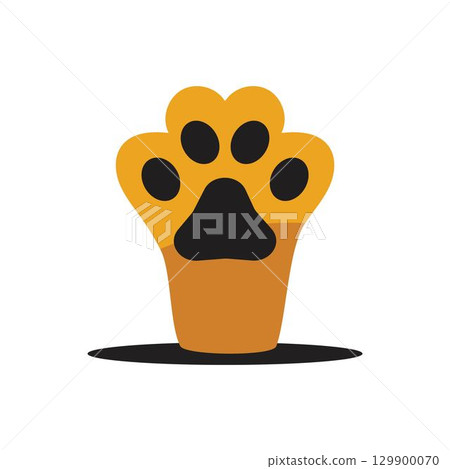 Paw Logo design vector illustration design template Paw Logo design vector illustration design template 129900070
