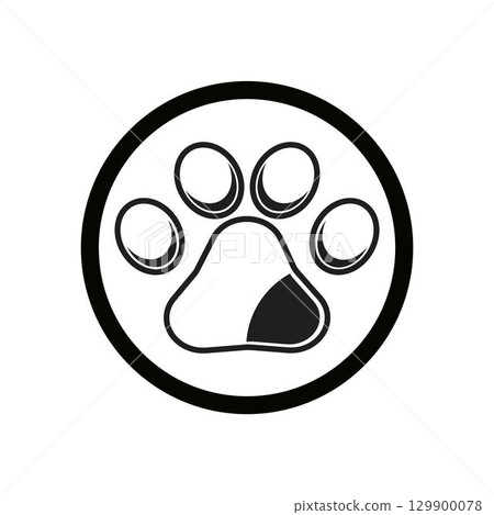 Paw Logo design vector illustration design template Paw Logo design vector illustration design template 129900078